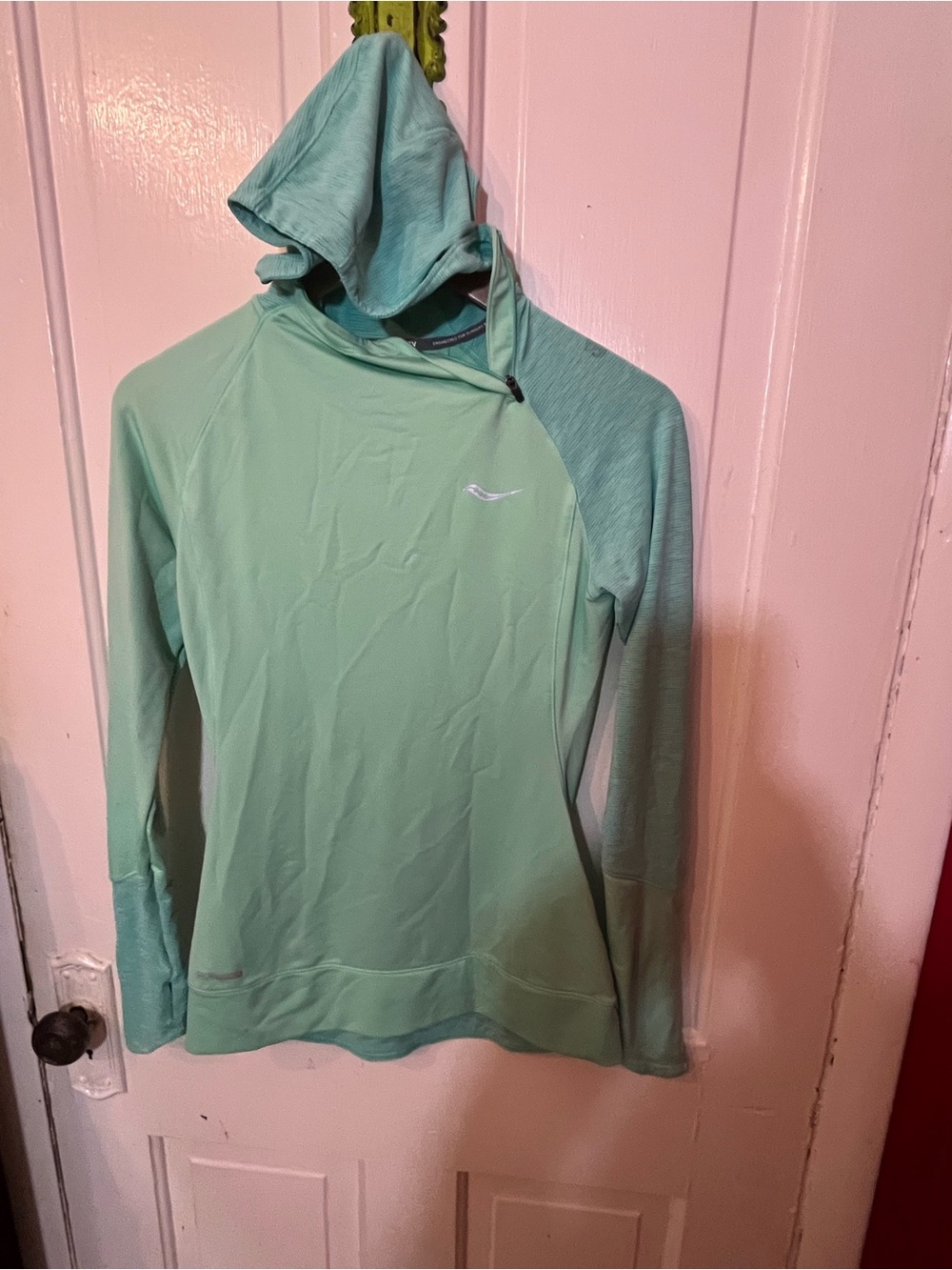 Saucony Mint Green Hooded Sun Shirt